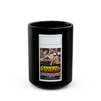 CANNIBAL FEROX (ITALIAN) 1981 Movie Poster - Black Coffee Mug-15oz-The Sticker Space