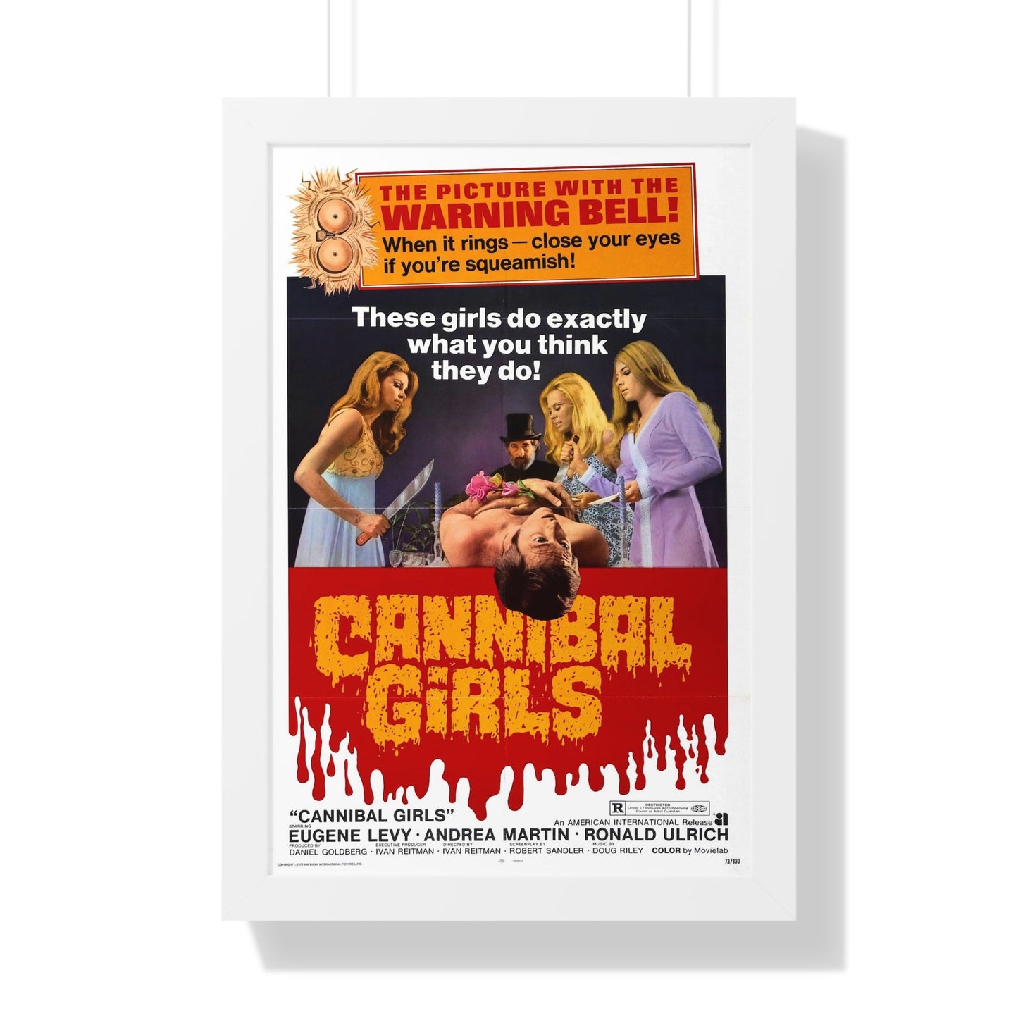 CANNIBAL GIRLS 1973 - Framed Movie Poster-16″ x 24″-The Sticker Space