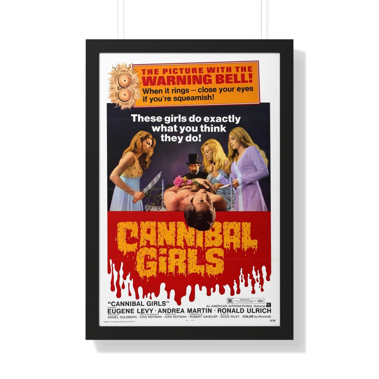 CANNIBAL GIRLS 1973 - Framed Movie Poster-20" x 30"-The Sticker Space