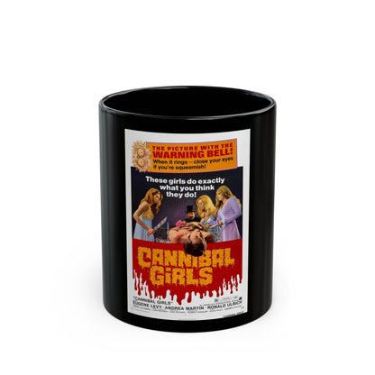 CANNIBAL GIRLS 1973 Movie Poster - Black Coffee Mug-11oz-The Sticker Space