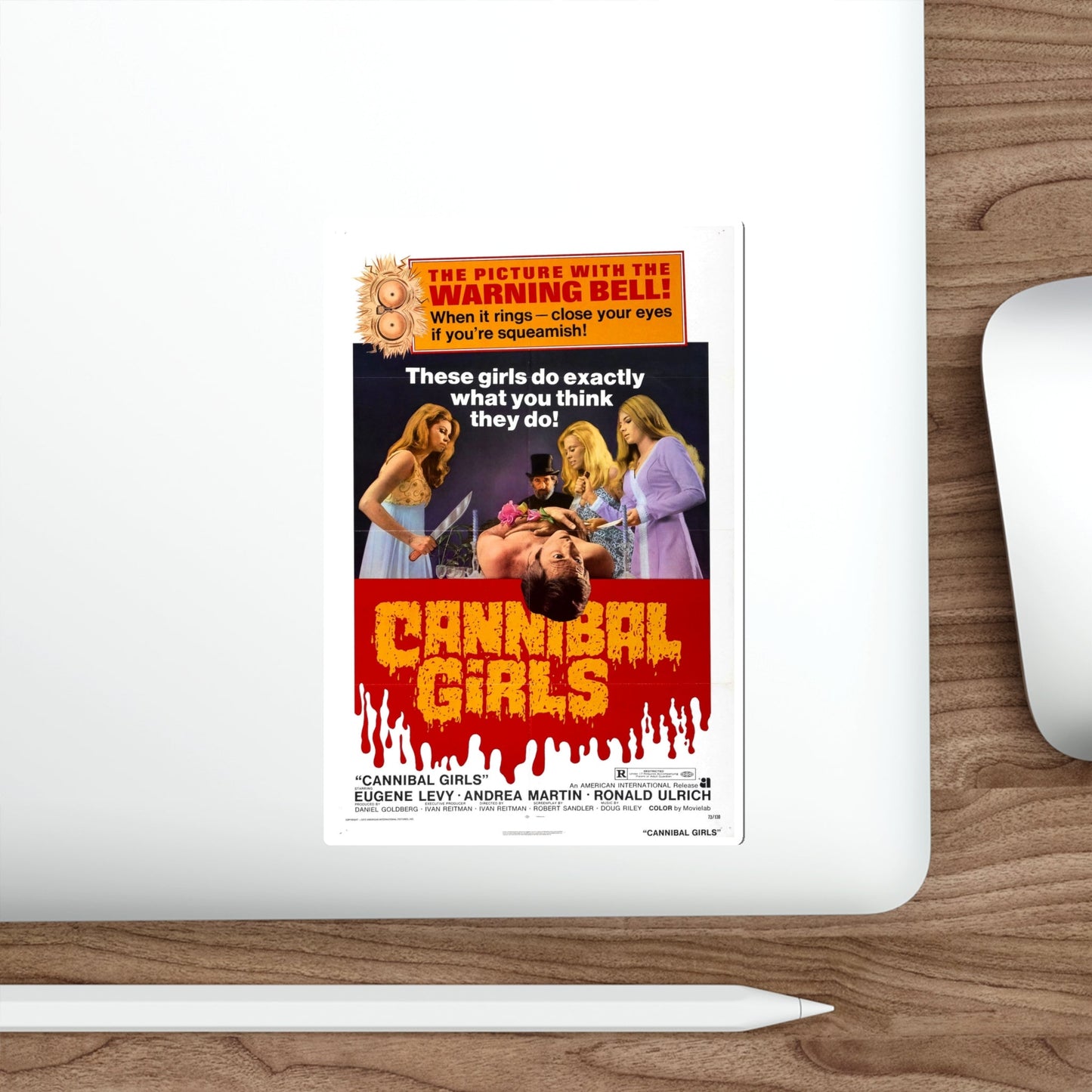 CANNIBAL GIRLS 1973 Movie Poster STICKER Vinyl Die-Cut Decal-The Sticker Space