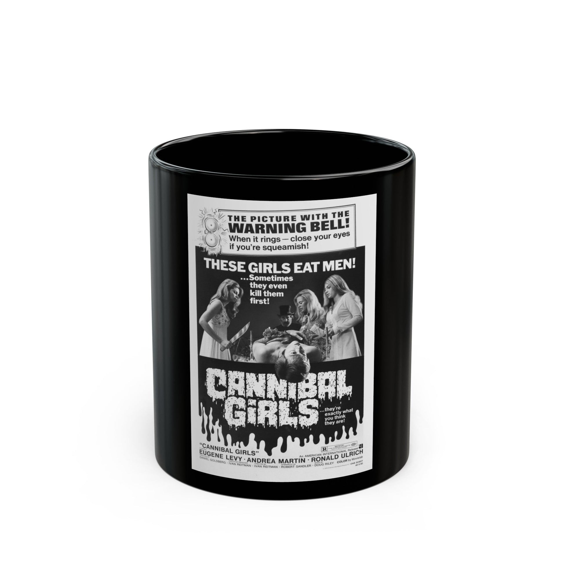 CANNIBAL GIRLS (2) 1973 Movie Poster - Black Coffee Mug-11oz-The Sticker Space