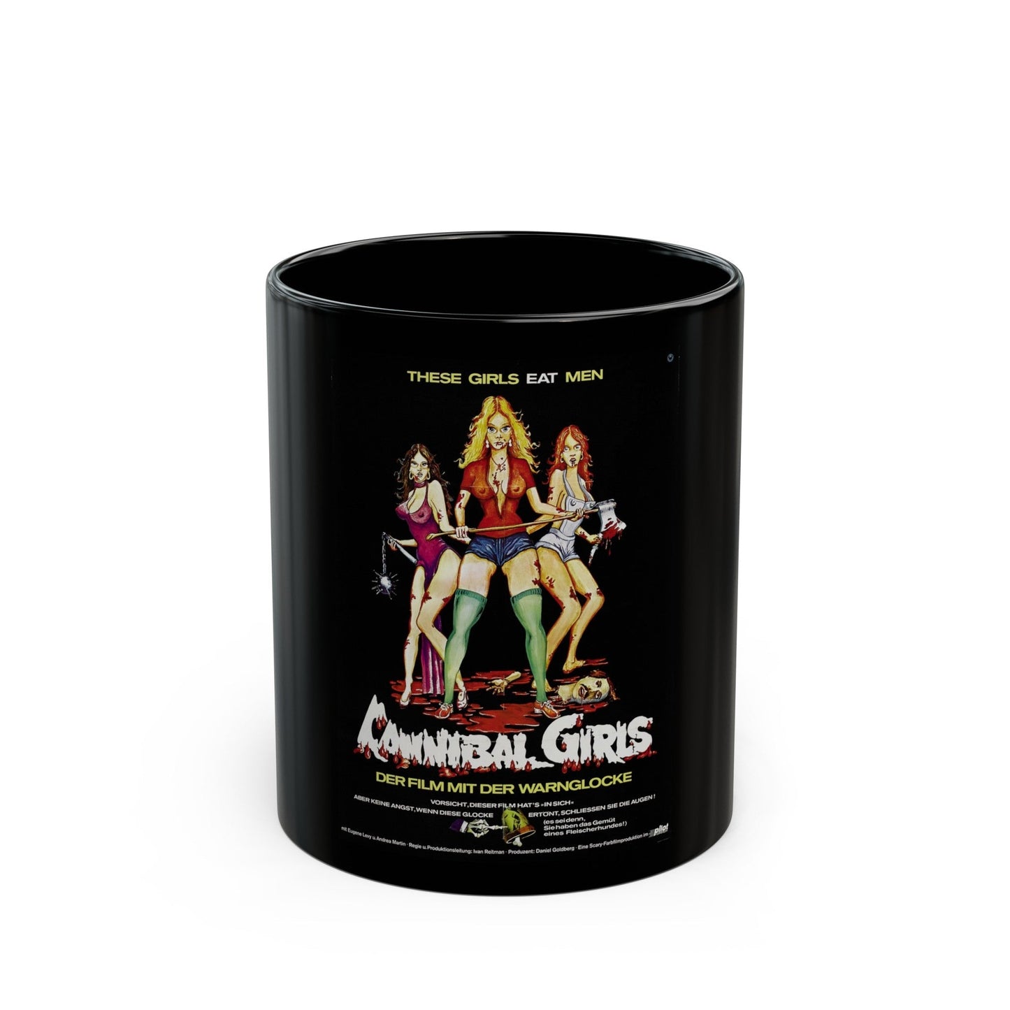 CANNIBAL GIRLS (GERMAN) 1973 Movie Poster - Black Coffee Mug-11oz-The Sticker Space