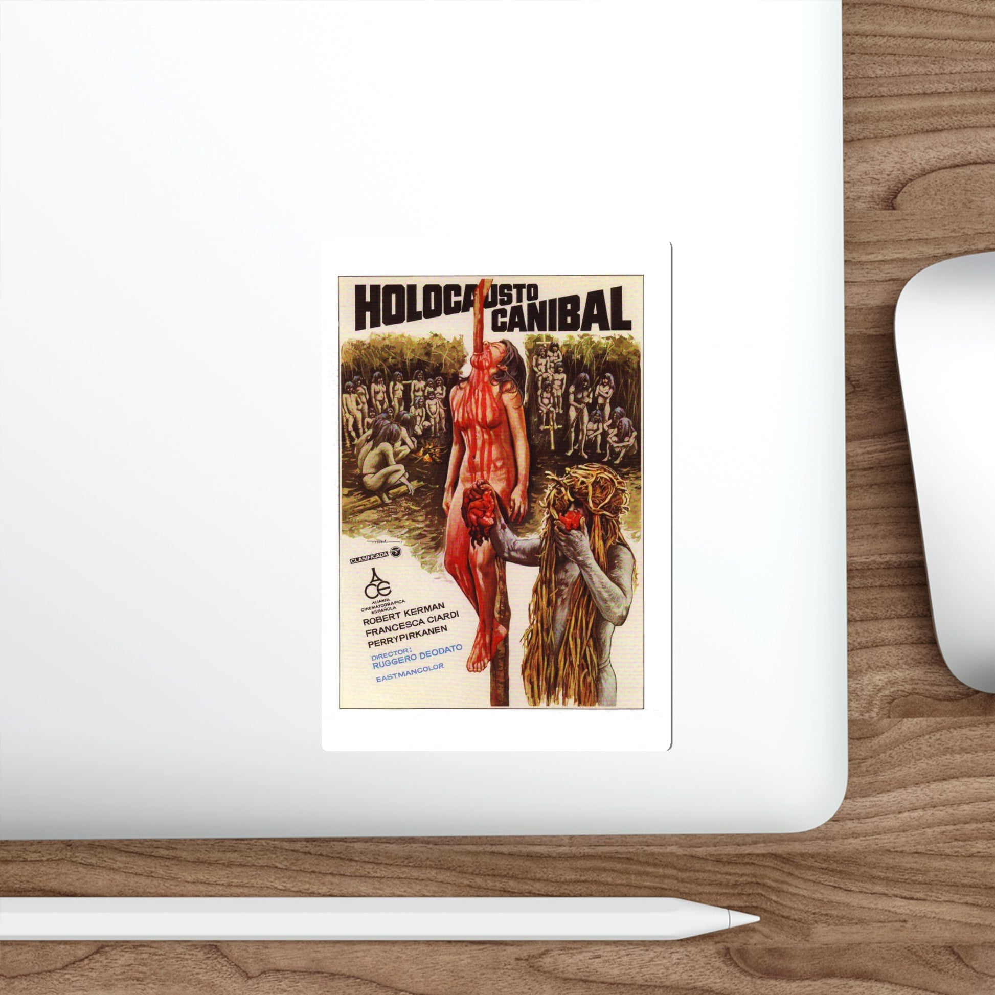 CANNIBAL HOLOCAUST 1980 Movie Poster STICKER Vinyl Die-Cut Decal-The Sticker Space