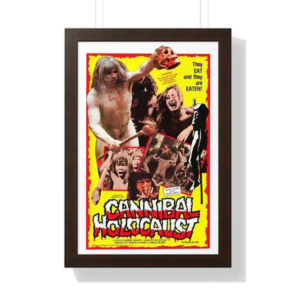 CANNIBAL HOLOCAUST (3) 1980 - Framed Movie Poster 16″ x 24″ Walnut - The Sticker Space