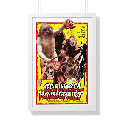 CANNIBAL HOLOCAUST (3) 1980 - Framed Movie Poster 20" x 30" White - The Sticker Space