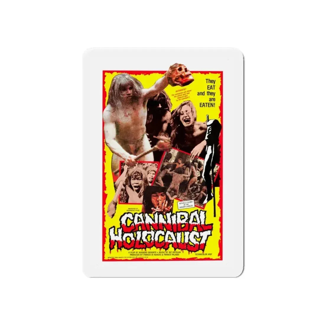 CANNIBAL HOLOCAUST (3) 1980 Movie Poster - Refrigerator Magnet 6 Inch - The Sticker Space