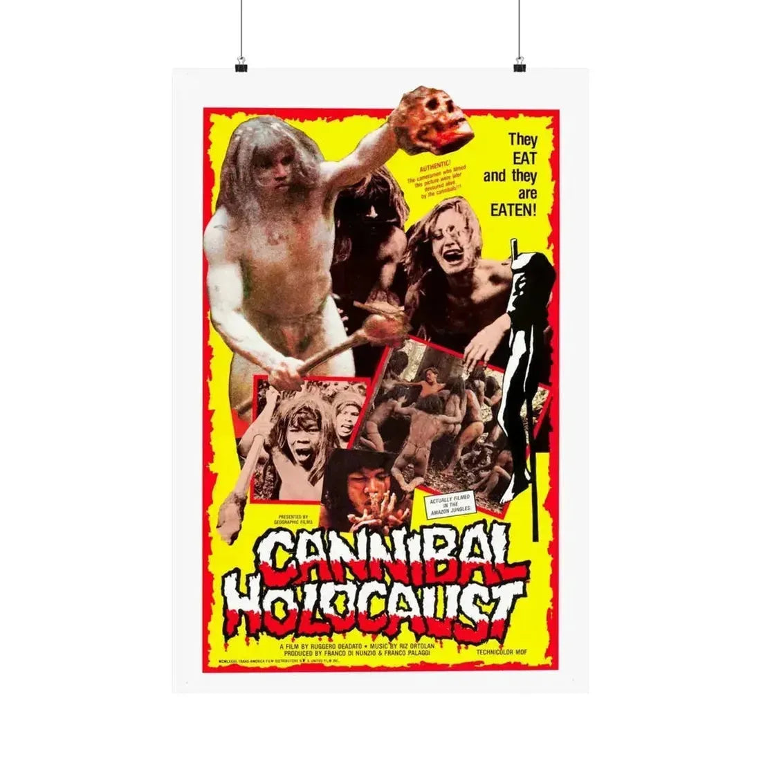 CANNIBAL HOLOCAUST (3) 1980 - Paper Movie Poster 24″ x 36″ Matte - The Sticker Space