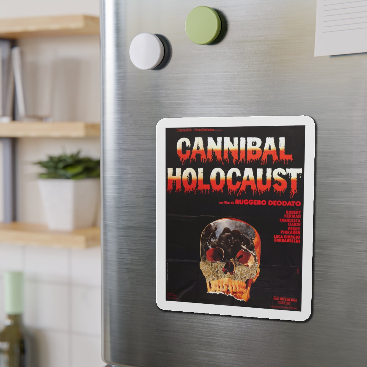 CANNIBAL HOLOCAUST (FRENCH) 1980 Movie Poster - Die-Cut Magnet-The Sticker Space