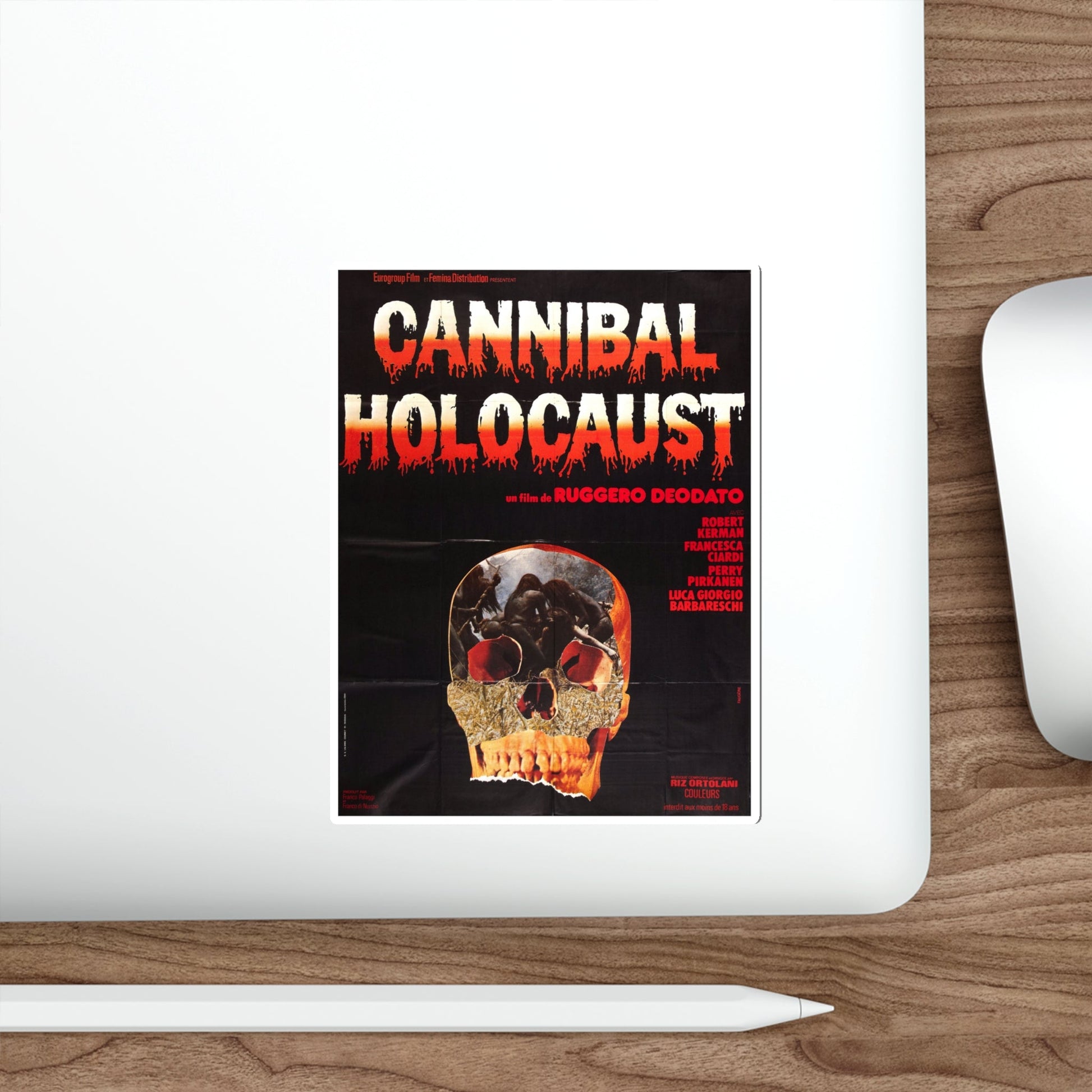 CANNIBAL HOLOCAUST (FRENCH) 1980 Movie Poster STICKER Vinyl Die-Cut Decal-The Sticker Space