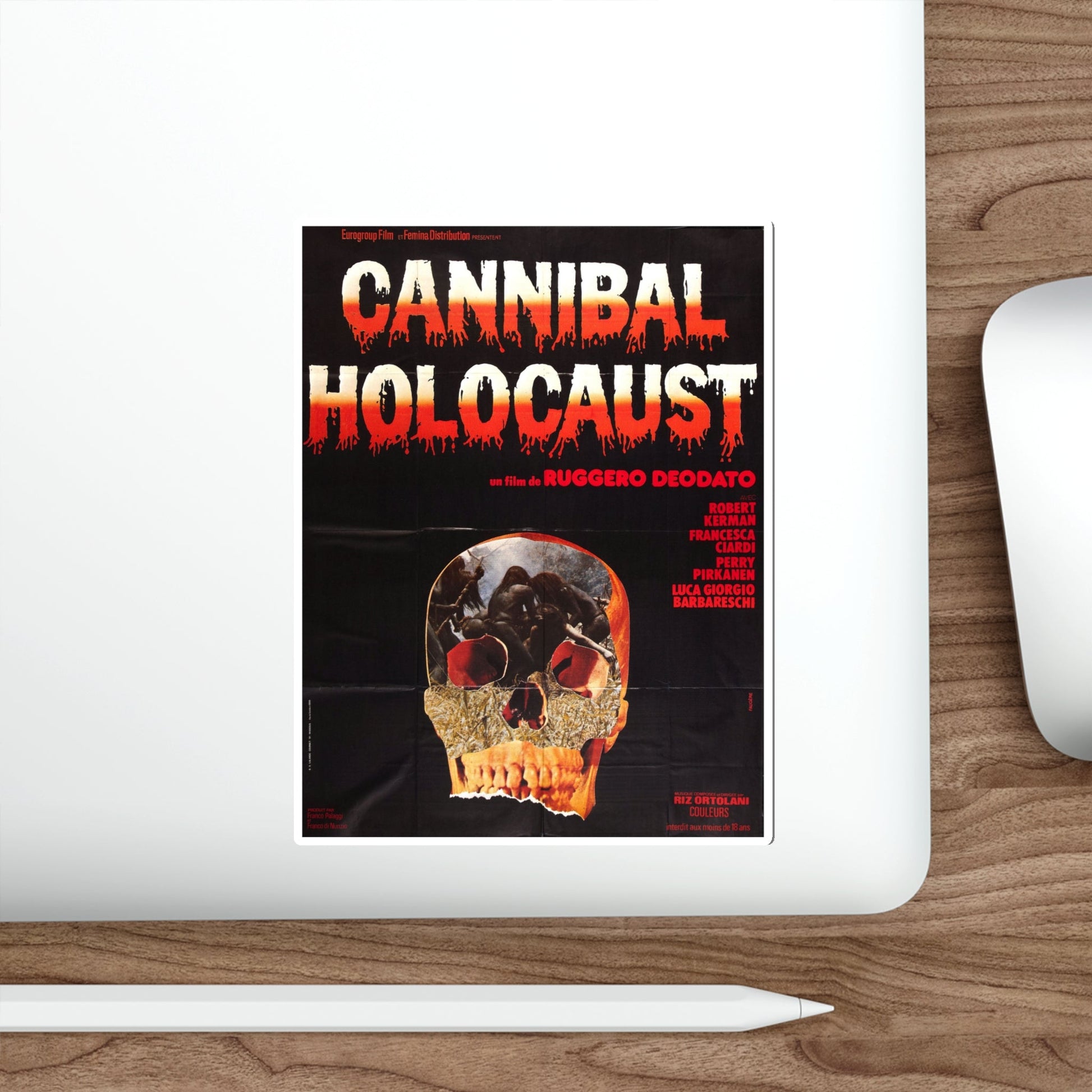 CANNIBAL HOLOCAUST (FRENCH) 1980 Movie Poster STICKER Vinyl Die-Cut Decal-The Sticker Space