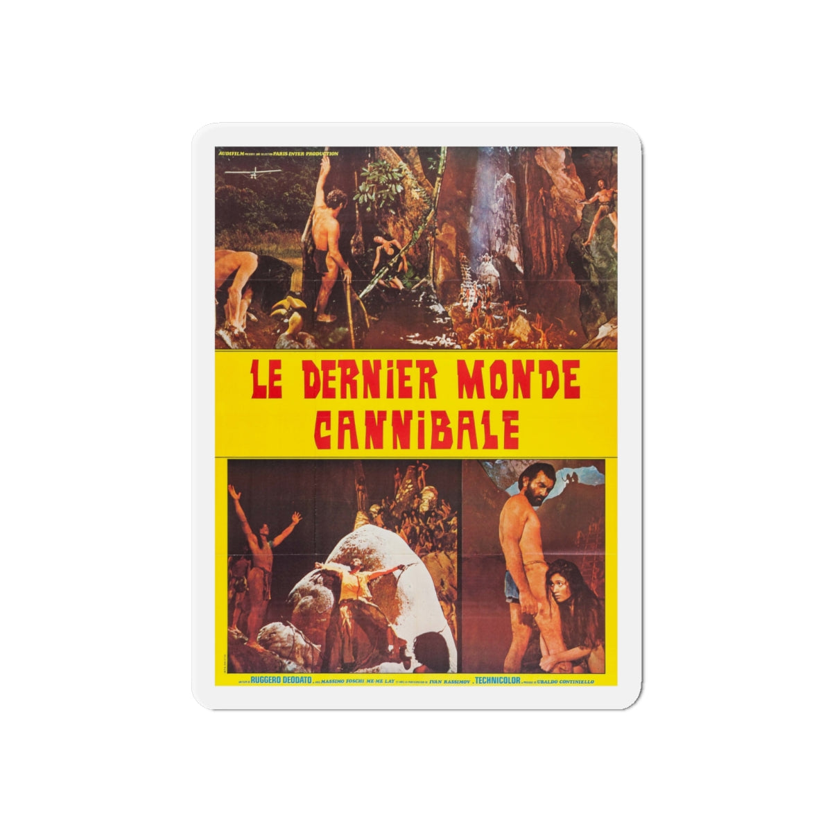 CANNIBAL HOLOCAUST (FRENCH) 2 1980 Movie Poster - Die-Cut Magnet-6 × 6"-The Sticker Space