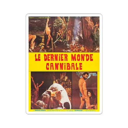 CANNIBAL HOLOCAUST (FRENCH) 2 1980 Movie Poster - STICKER Vinyl Kiss-Cut Decal 3 Inch White - The Sticker Space