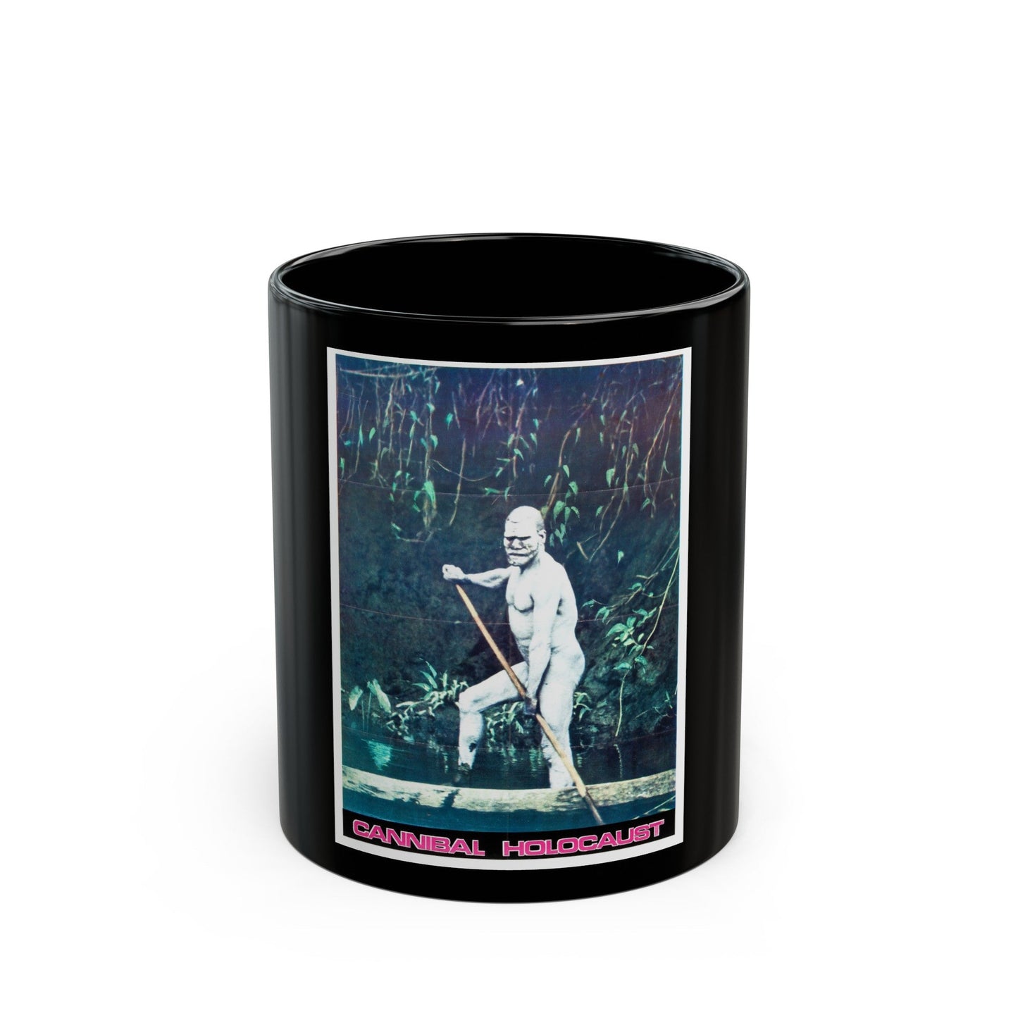 CANNIBAL HOLOCAUST (ITALIAN) 1980 Movie Poster - Black Coffee Mug-11oz-The Sticker Space