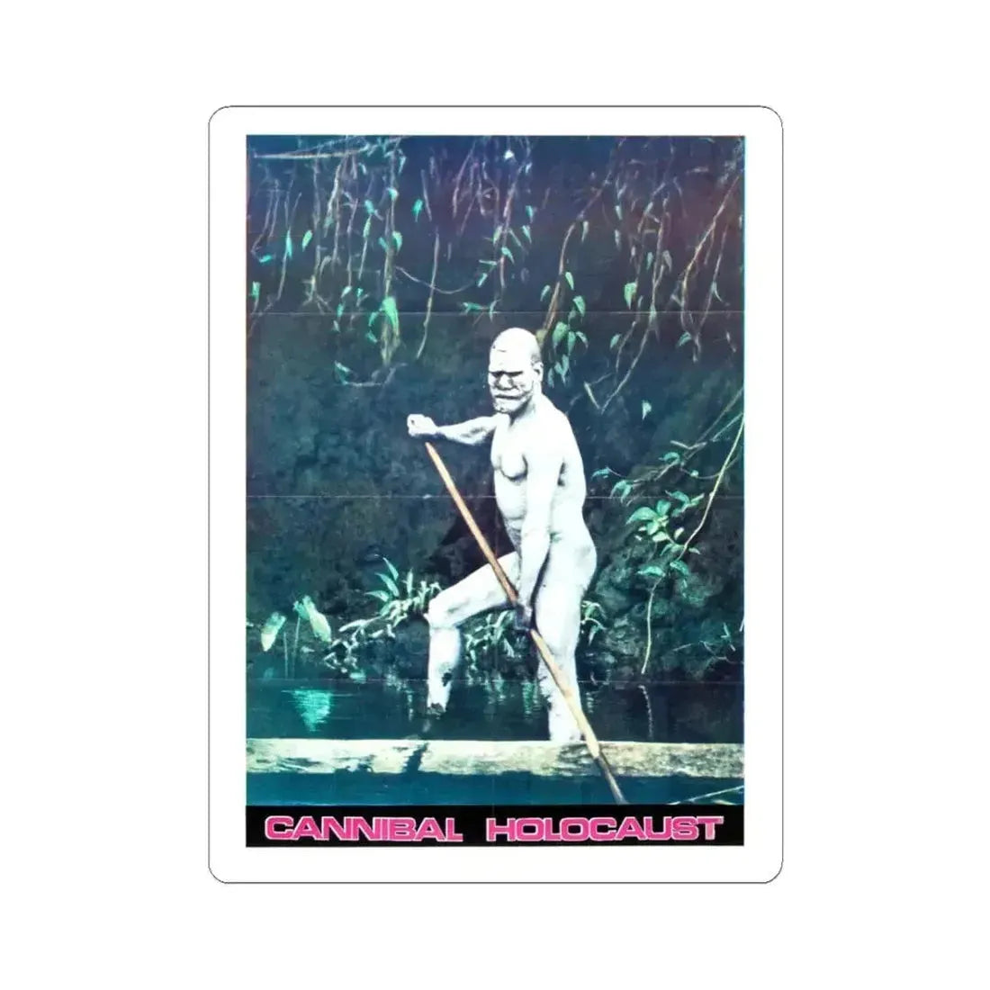 CANNIBAL HOLOCAUST (ITALIAN) 1980 Movie Poster - STICKER Vinyl Kiss-Cut Decal 3 Inch White - The Sticker Space