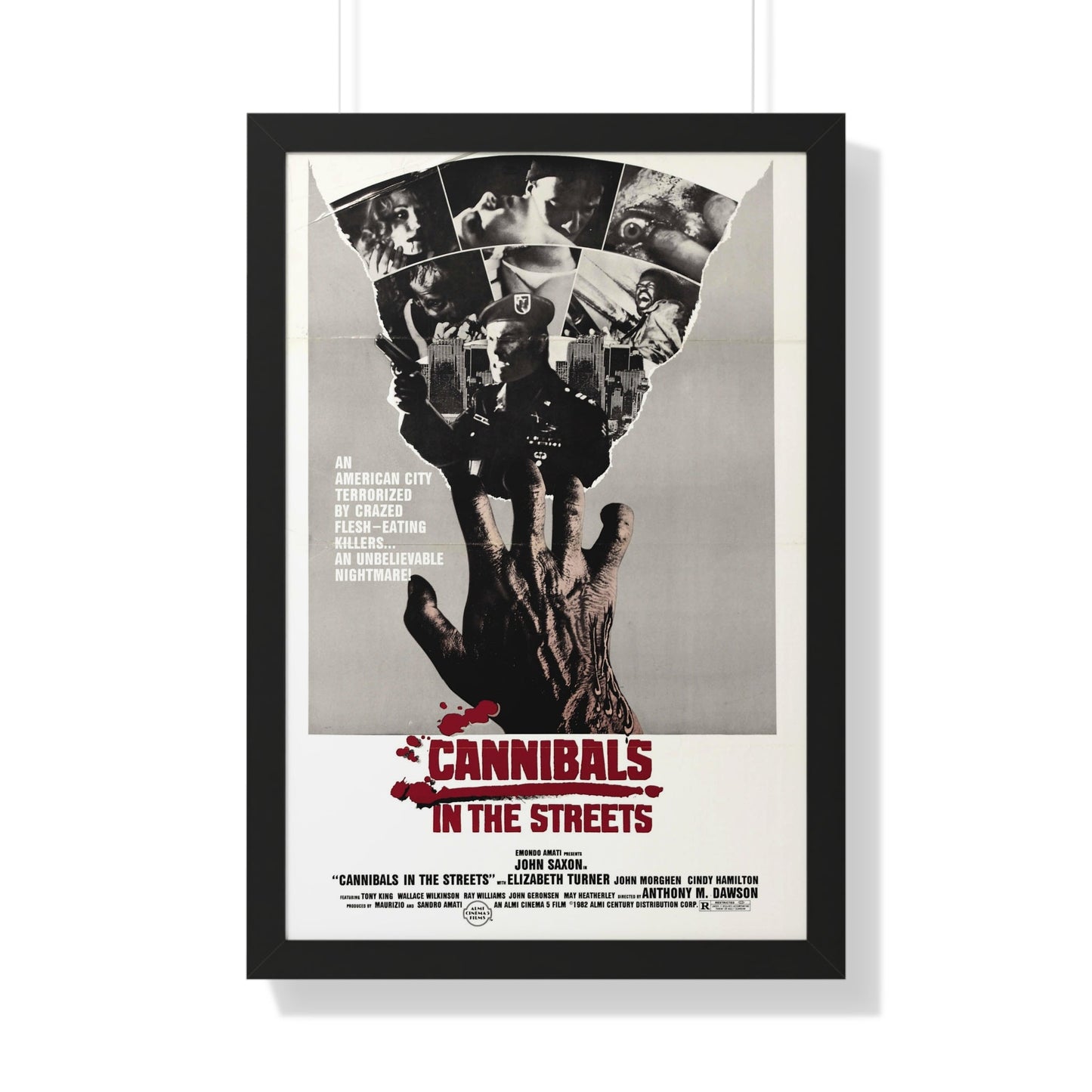 CANNIBALS IN THE STREETS 1980 - Framed Movie Poster-20" x 30"-The Sticker Space