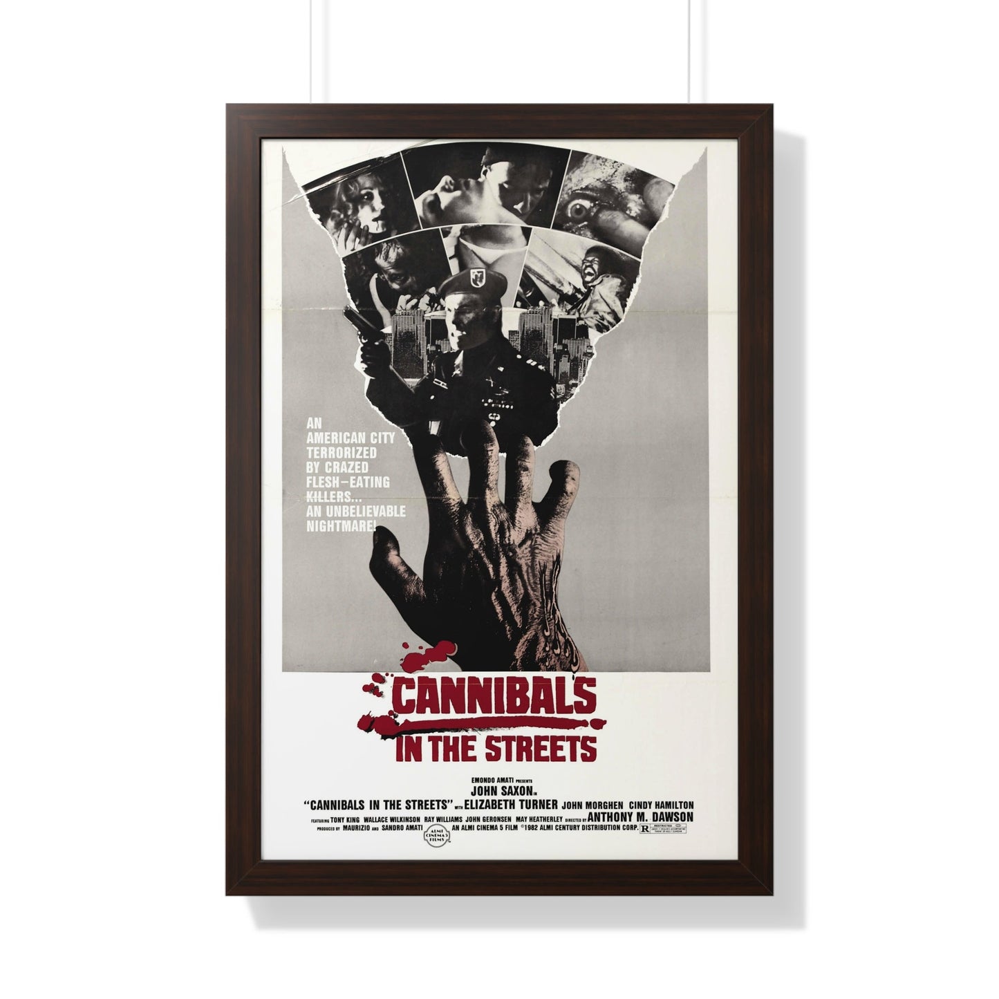 CANNIBALS IN THE STREETS 1980 - Framed Movie Poster-20" x 30"-The Sticker Space