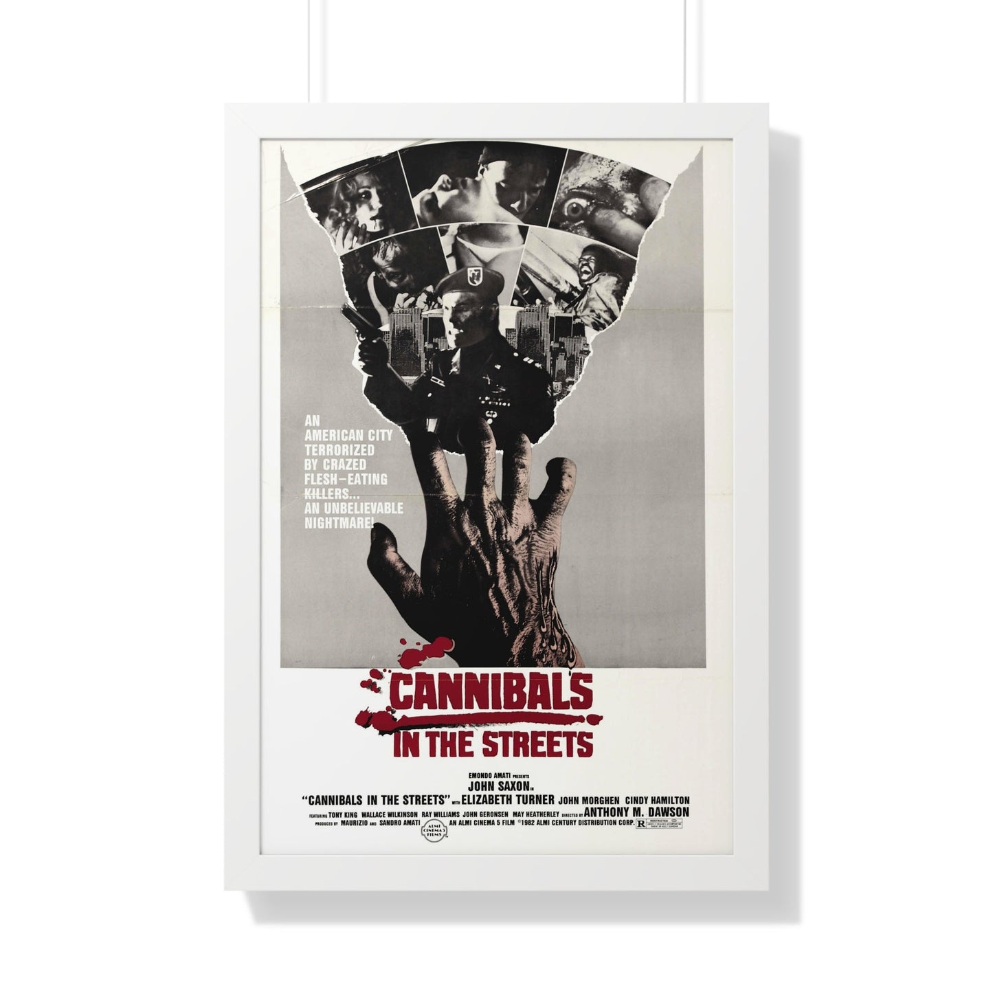 CANNIBALS IN THE STREETS 1980 - Framed Movie Poster-20" x 30"-The Sticker Space