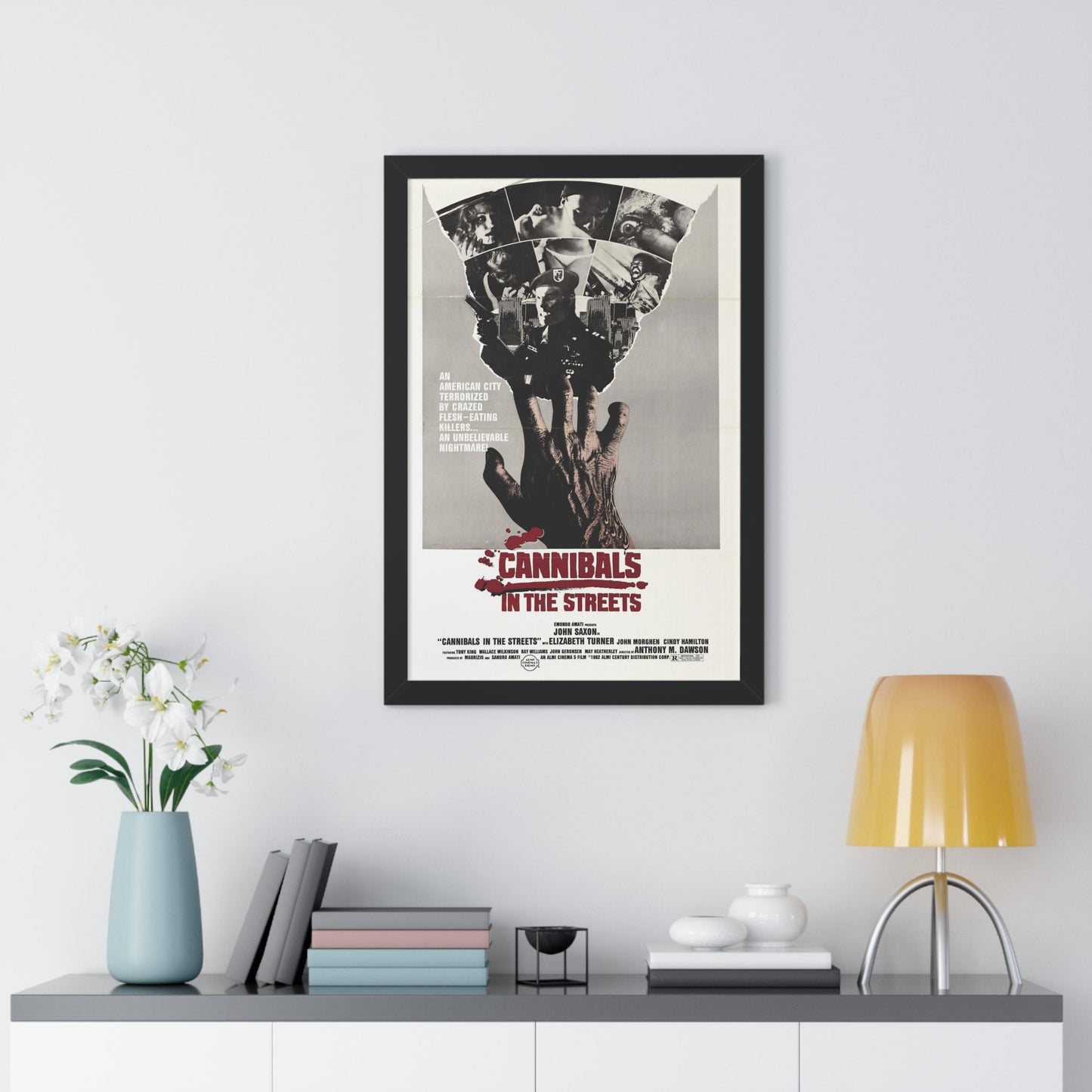 CANNIBALS IN THE STREETS 1980 - Framed Movie Poster-The Sticker Space