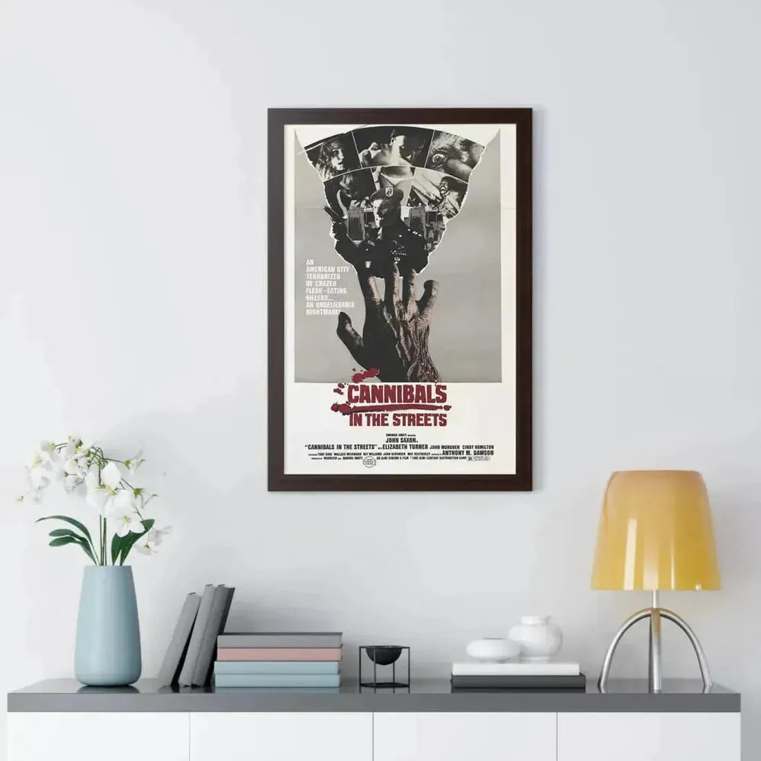 CANNIBALS IN THE STREETS 1980 - Framed Movie Poster - The Sticker Space