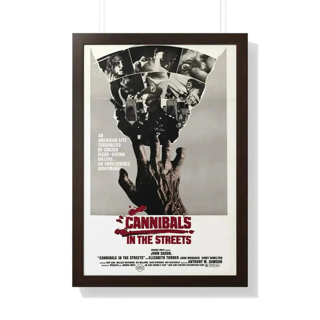 CANNIBALS IN THE STREETS 1980 - Framed Movie Poster - The Sticker Space