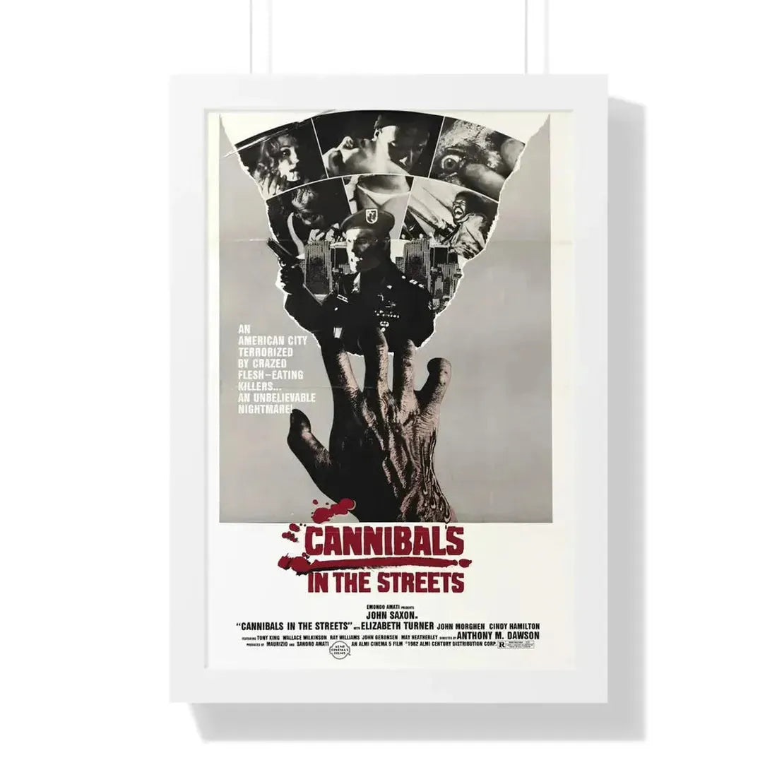 CANNIBALS IN THE STREETS 1980 - Framed Movie Poster - The Sticker Space