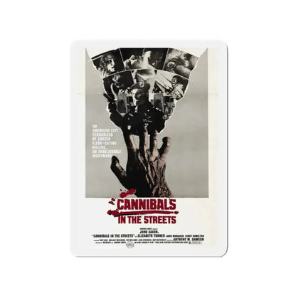 CANNIBALS IN THE STREETS 1980 Movie Poster - Refrigerator Magnet 2 Inch - The Sticker Space