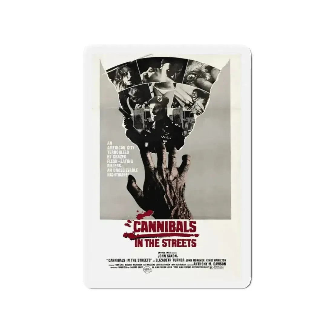 CANNIBALS IN THE STREETS 1980 Movie Poster - Refrigerator Magnet - The Sticker Space