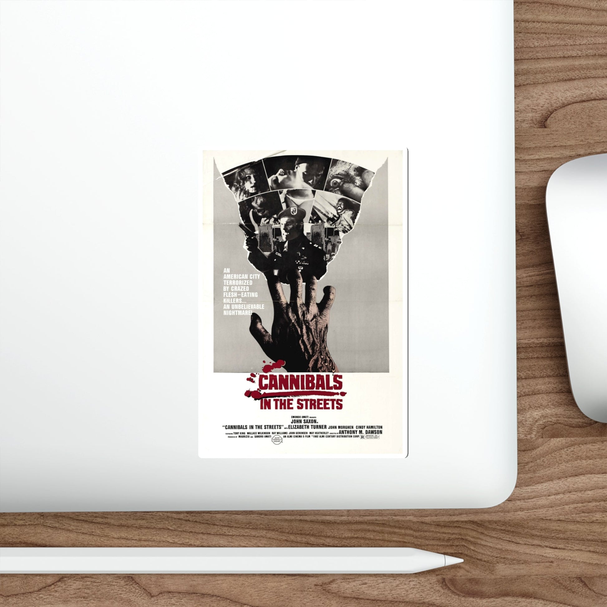 CANNIBALS IN THE STREETS 1980 Movie Poster STICKER Vinyl Die-Cut Decal-The Sticker Space