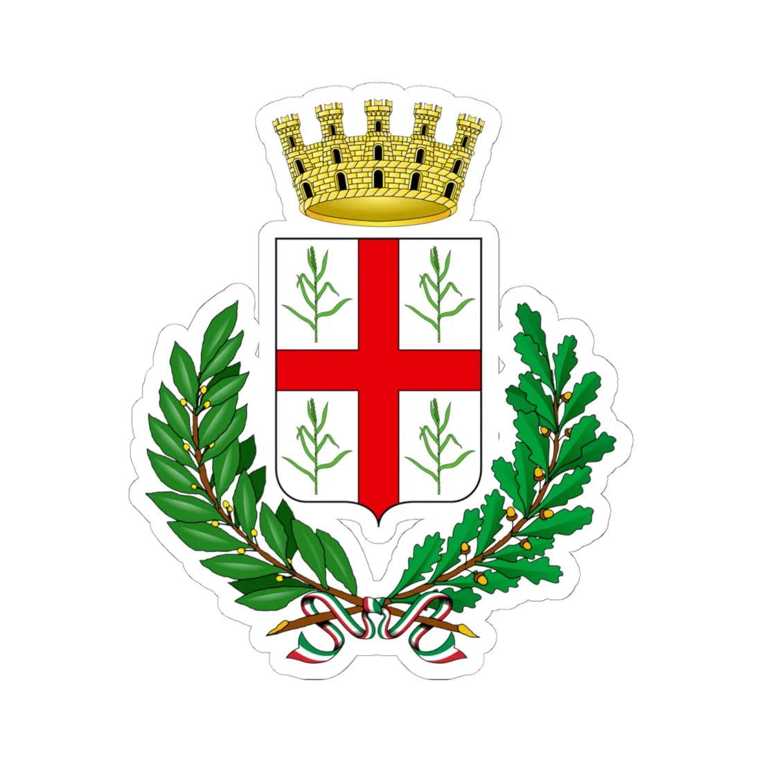 Cannobio-Stemma (Italy) (Coat of Arms) STICKER Vinyl Kiss-Cut Decal 6 Inch White - The Sticker Space