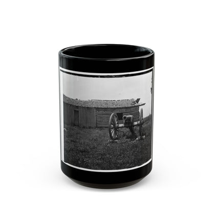 Cannon And Cabin At Chickamauga And Chattanooga National Military Park (U.S. Civil War) Black Coffee Mug-15oz-The Sticker Space