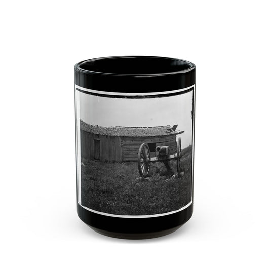 Cannon And Cabin At Chickamauga And Chattanooga National Military Park (U.S. Civil War) Black Coffee Mug-15oz-The Sticker Space