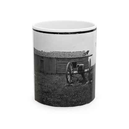 Cannon And Cabin At Chickamauga And Chattanooga National Military Park (U.S. Civil War) White Coffee Mug-11oz-The Sticker Space