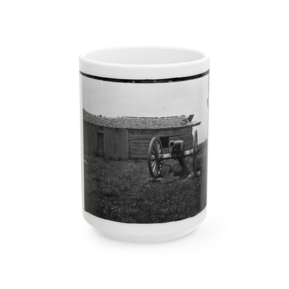 Cannon And Cabin At Chickamauga And Chattanooga National Military Park (U.S. Civil War) White Coffee Mug-15oz-The Sticker Space