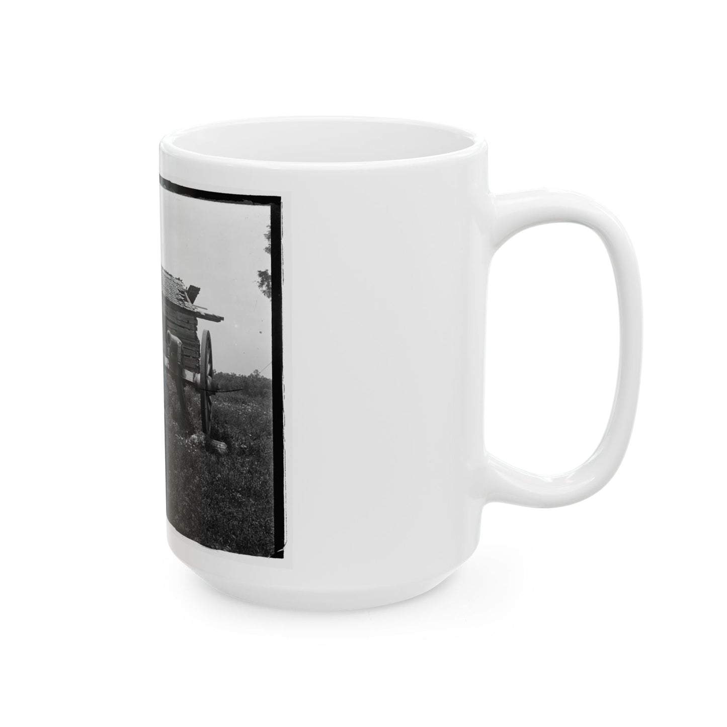 Cannon And Cabin At Chickamauga And Chattanooga National Military Park (U.S. Civil War) White Coffee Mug-The Sticker Space