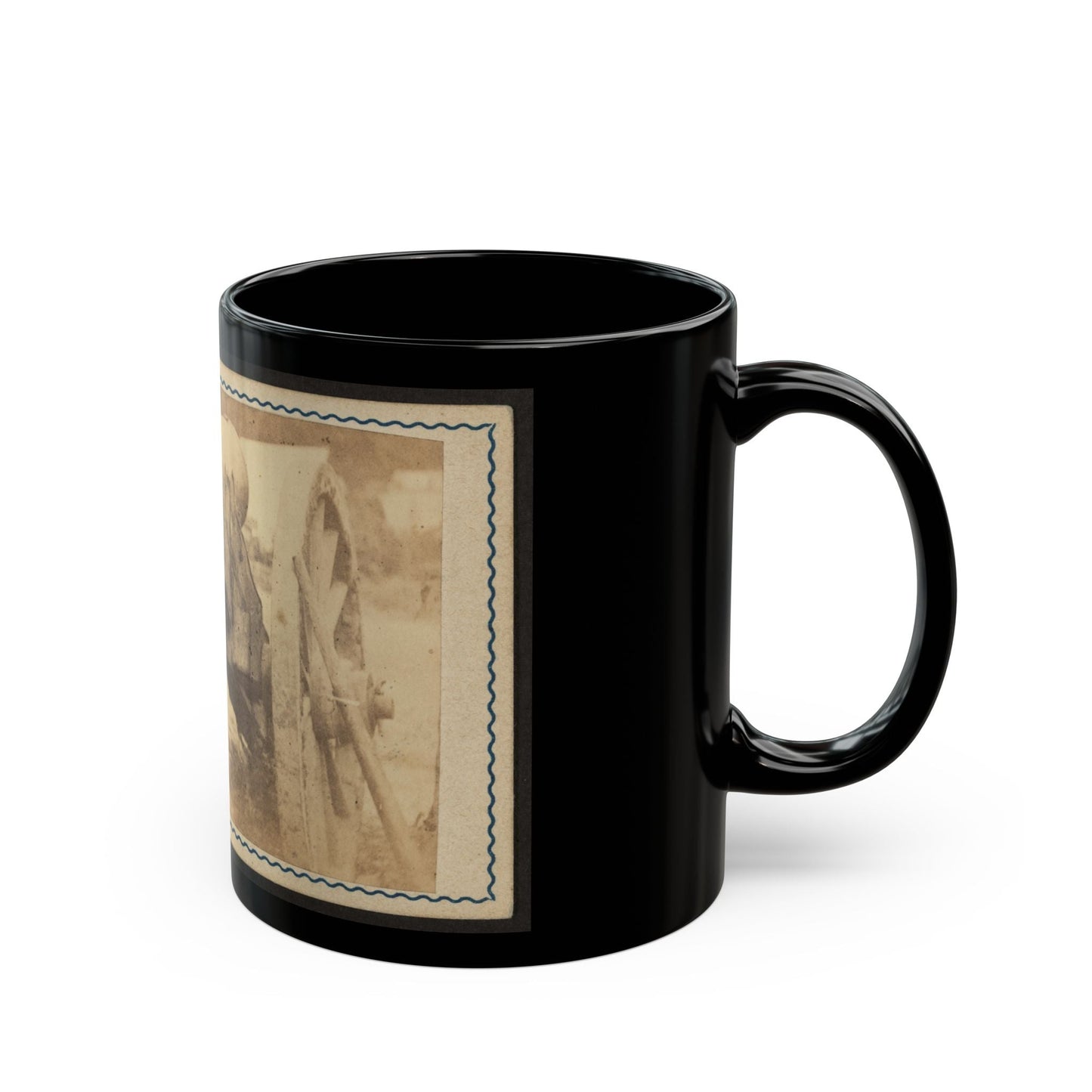 Cannon Mounted In The Camp Of Duryea's And Bainbridge's Batteries, 15th Arkansas Confederate Infantry, Port Hudson, Louisiana 001 (U.S. Civil War) Black Coffee Mug