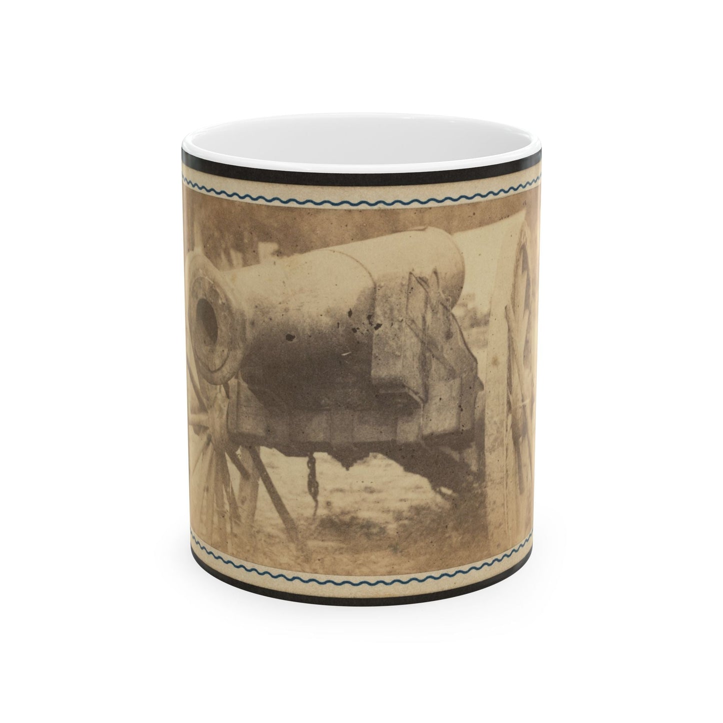 Cannon Mounted In The Camp Of Duryea's And Bainbridge's Batteries, 15th Arkansas Confederate Infantry, Port Hudson, Louisiana 001 (U.S. Civil War) White Coffee Mug