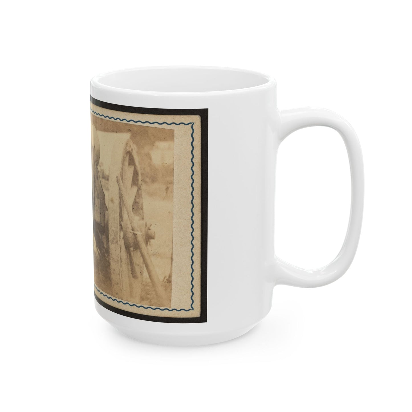 Cannon Mounted In The Camp Of Duryea's And Bainbridge's Batteries, 15th Arkansas Confederate Infantry, Port Hudson, Louisiana 001 (U.S. Civil War) White Coffee Mug