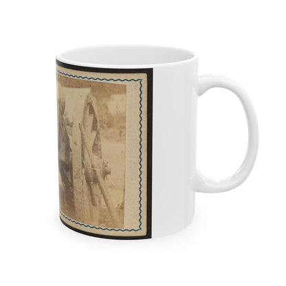 Cannon Mounted In The Camp Of Duryea's And Bainbridge's Batteries, 15th Arkansas Confederate Infantry, Port Hudson, Louisiana 001 (U.S. Civil War) White Coffee Mug