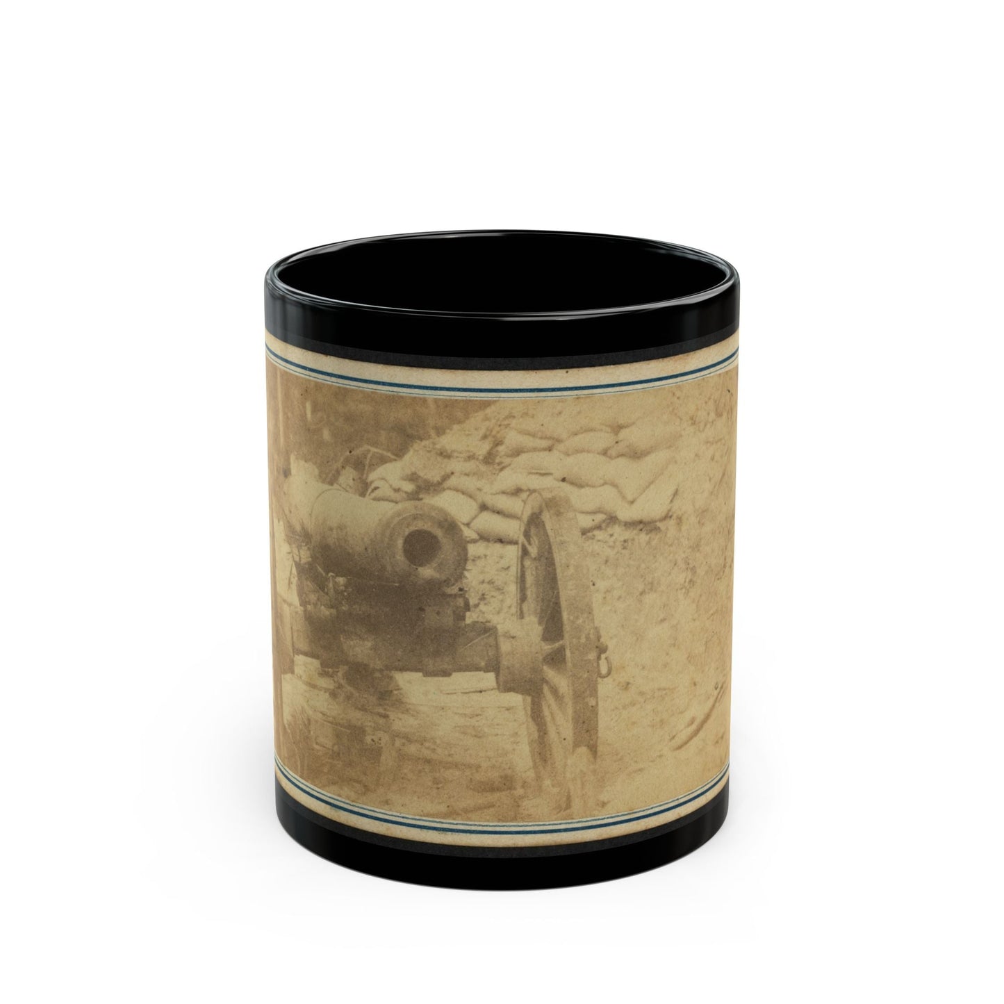 Cannon Mounted In The Camp Of Duryea's And Bainbridge's Batteries, 15th Arkansas Confederate Infantry, Port Hudson, Louisiana (U.S. Civil War) Black Coffee Mug