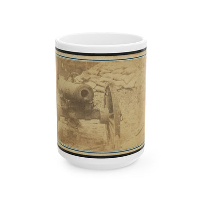 Cannon Mounted In The Camp Of Duryea's And Bainbridge's Batteries, 15th Arkansas Confederate Infantry, Port Hudson, Louisiana (U.S. Civil War) White Coffee Mug