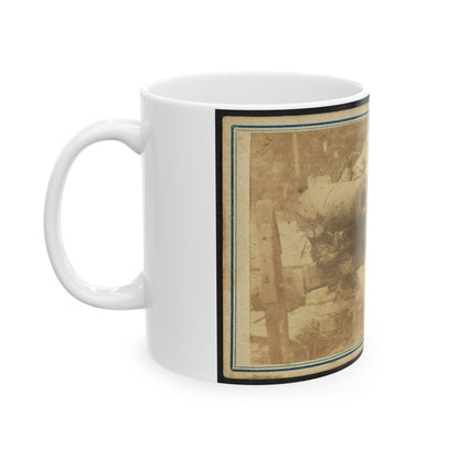 Cannon Mounted In The Camp Of Duryea's And Bainbridge's Batteries, 15th Arkansas Confederate Infantry, Port Hudson, Louisiana (U.S. Civil War) White Coffee Mug