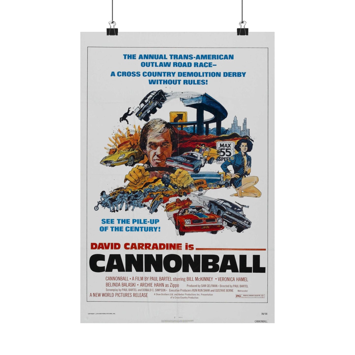 CANNONBALL 1976 - Paper Movie Poster-12″ x 18″-The Sticker Space