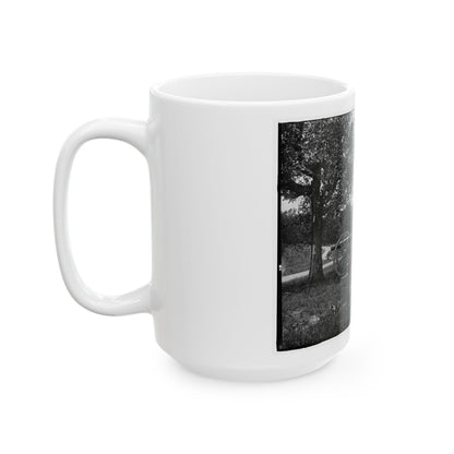 Cannons, Monument, And Cabin At Chickamauga And Chattanooga National Military Park (U.S. Civil War) White Coffee Mug-The Sticker Space