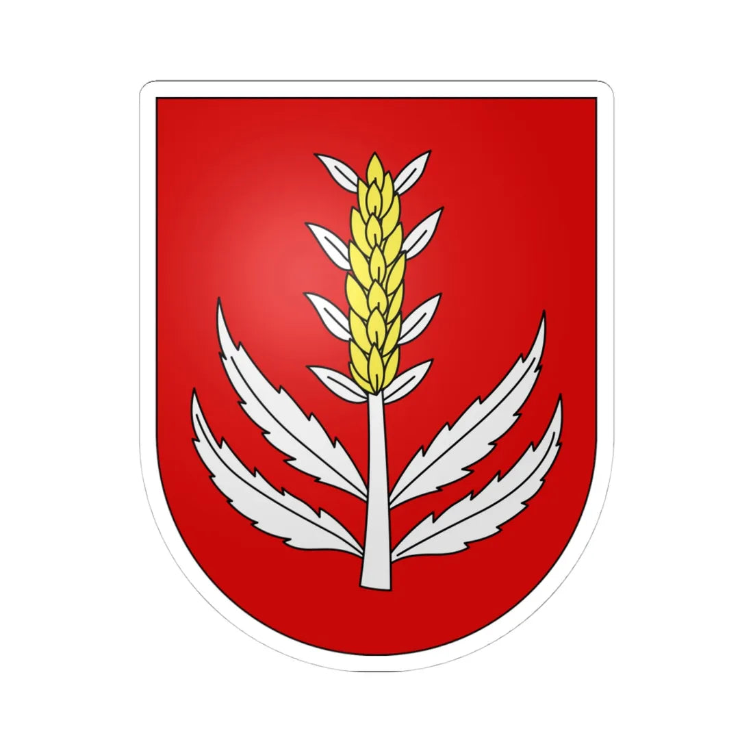 Canobbio-coat of arms (Switzerland) (Coat of Arms) STICKER Vinyl Kiss-Cut Decal 4 Inch White - The Sticker Space