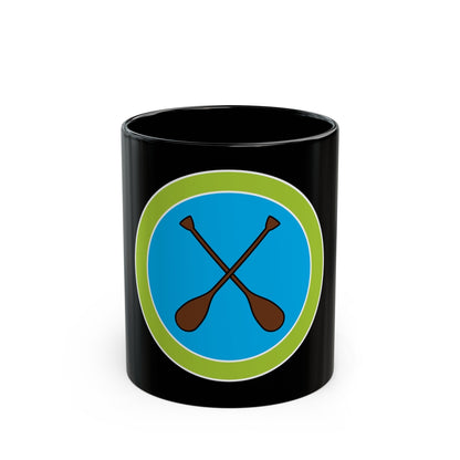 Canoeing (Boy Scout Merit Badge) Black Coffee Mug-11oz-The Sticker Space