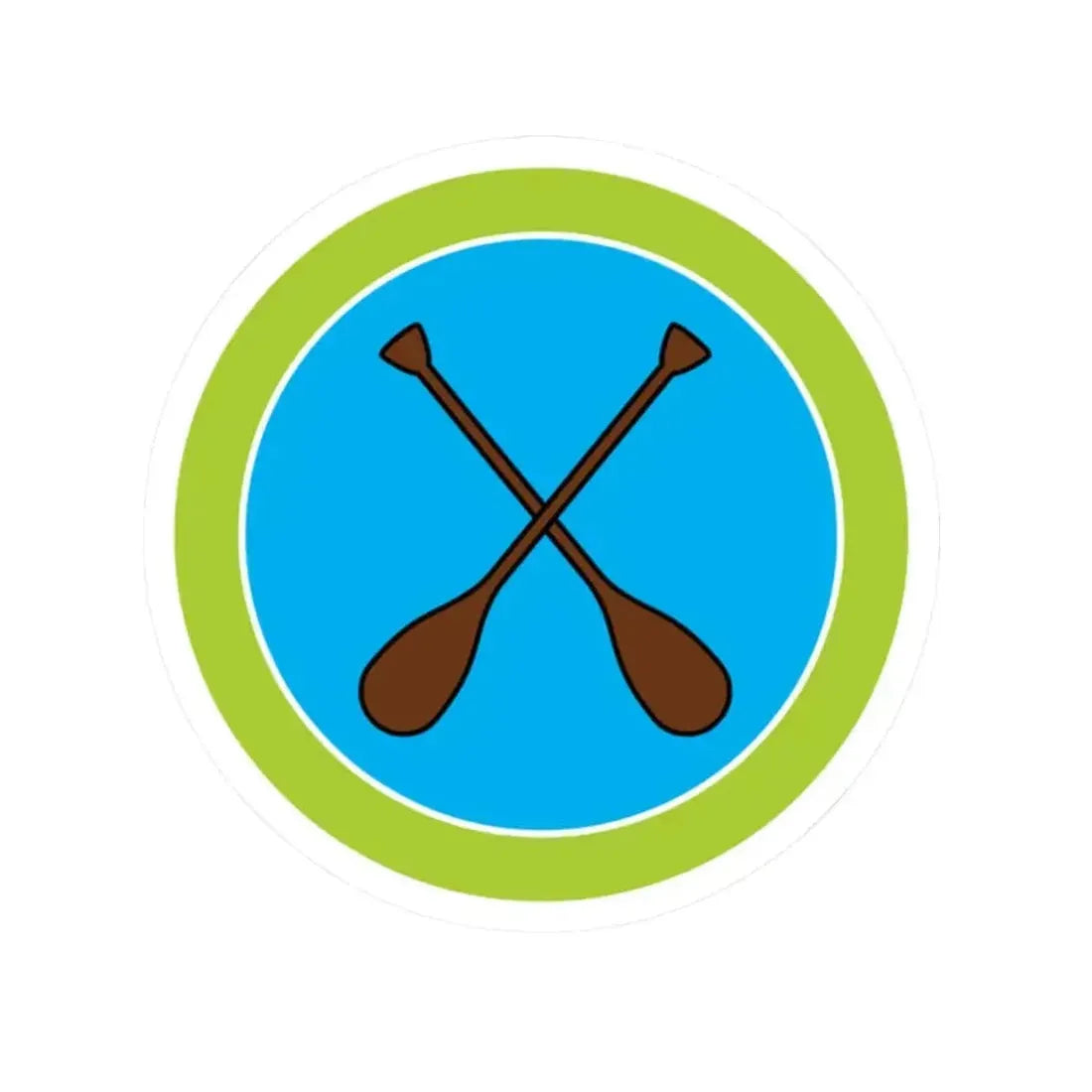 Canoeing (Boy Scout Merit Badge) STICKER Vinyl Kiss-Cut Decal 2 Inch White - The Sticker Space
