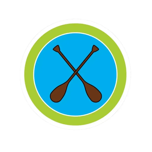 Canoeing (Boy Scout Merit Badge) STICKER Vinyl Kiss-Cut Decal 2 Inch White - The Sticker Space