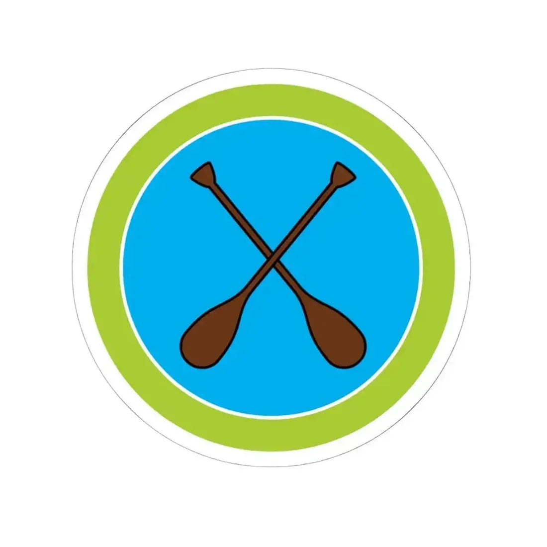 Canoeing (Boy Scout Merit Badge) STICKER Vinyl Kiss-Cut Decal 6 Inch White - The Sticker Space