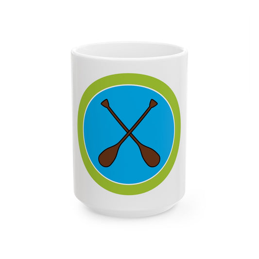 Canoeing (Boy Scout Merit Badge) White Coffee Mug-15oz-The Sticker Space